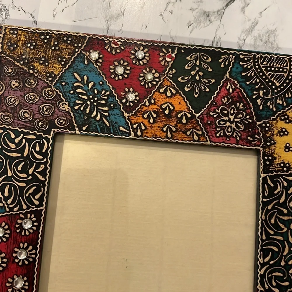 Multi Colored Boho Picture Frame